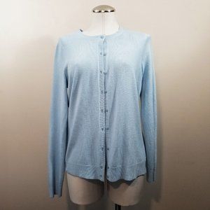 CROFT & BORROW Baby Blue Button Down Sweater